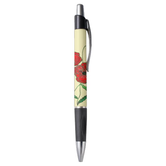 Red Poppy Art Pen (Achterkant (Verticaal))
