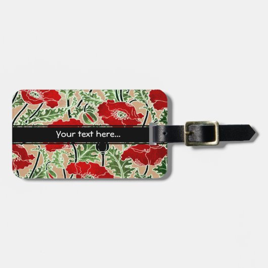 Red Poppy ~ Bagagelabel (Voorkant horizontaal)