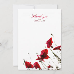 Red Poppy Bedankt kaarten