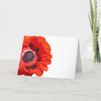 Red Poppy Blank Wenskaart Kaart