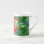 Red Poppy Bloom with Grace Bone China Mug (Droite)