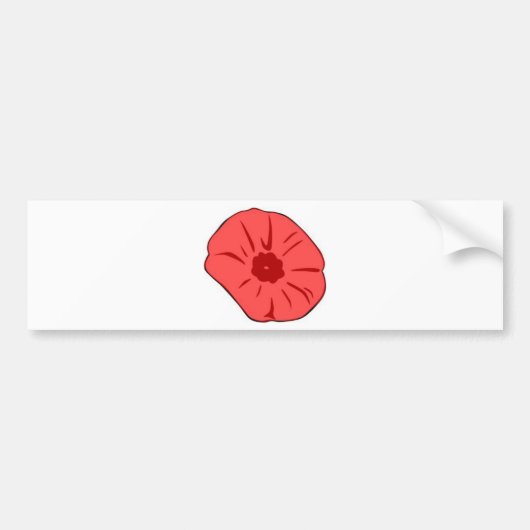 Red Poppy Bumpersticker (Voorkant)