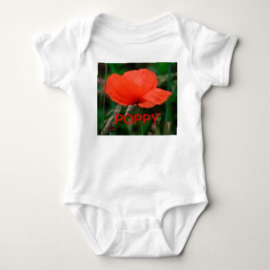 Red Poppy Creeper Romper (Voorkant)