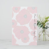 Red Poppy Custom Text Binder Stationery Briefpapier (Staand voorkant)