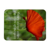 Red Poppy Emerson Nature Magnet (Horizontal)