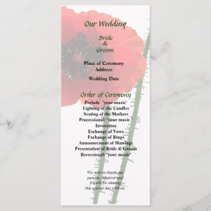 Red Poppy et le programme de mariage des bourgeons