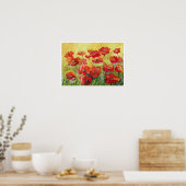 Red Poppy Field - Poster d'art (Cuisine)
