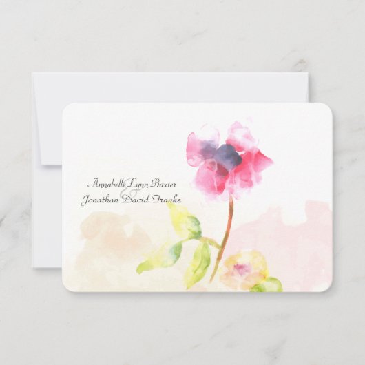 Red Poppy Flat Hartelijk dank Bedankkaart (Voorkant)