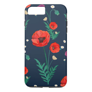 Red Poppy Floral Design iPhone 8 Plus / 7 Plus Hoesje