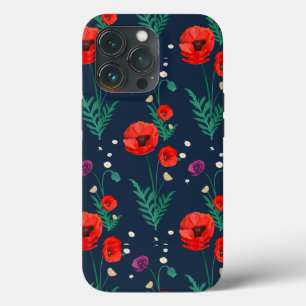 Red Poppy Floral Design Hoesje-Mate iPhone Case