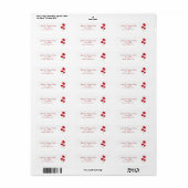Red Poppy Floral - Natuur - Adres Label (Full Sheet)