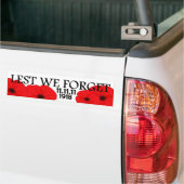 Red Poppy Flower Herdenking Design Bumpersticker (Op Truck)