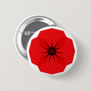 Red Poppy Flower Herdenking Design Ronde Button 5,7 Cm