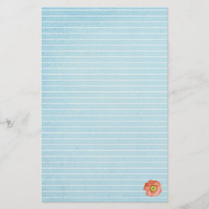 Red Poppy Flower Letter Writing (rood met papierma Briefpapier