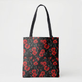 Red Poppy Flower Pattern Draagtas (Voorkant)