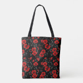Red Poppy Flower Pattern Draagtas (Achterkant)