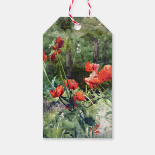 Red Poppy Flowers (door Mildred Anne Butler) Cadeaulabel