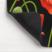 Red Poppy Flowers Muismat (Hoek)