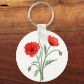 Red Poppy Flowers Sleutelhanger (Achterkant)