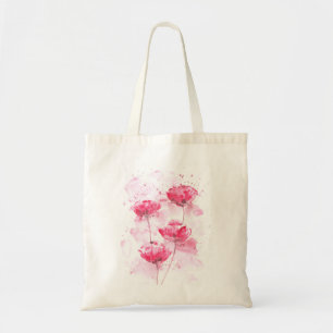 Red Poppy Flowers Tote Bag