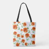Red Poppy Flowers Waterverf Art Tas (Achterkant)