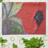 Red Poppy Hand Towel Theedoek (Gevouwen)