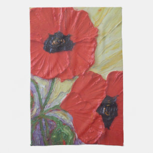 Red Poppy Hand Towel Theedoek