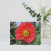 Red Poppy Happy Spring Briefkaart (Staand voorkant)