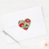 Red Poppy Hart Sticker (Envelop)