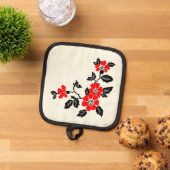 Red Poppy Hot Pad Pannenlap (Top down)