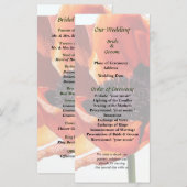 Red Poppy in Sunshine Wedding Program Programma (Voorkant / Achterkant)
