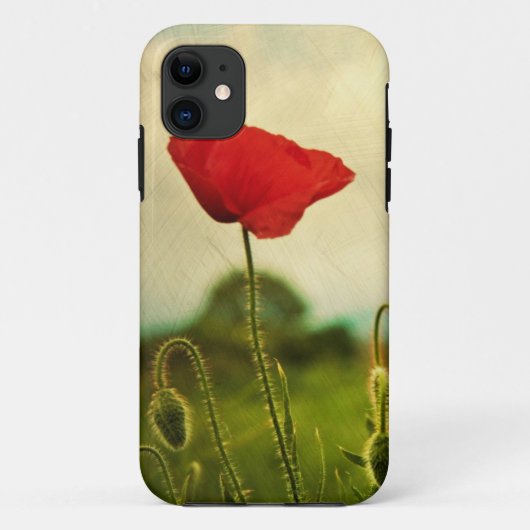 Red Poppy iPhone Case (Achterkant)