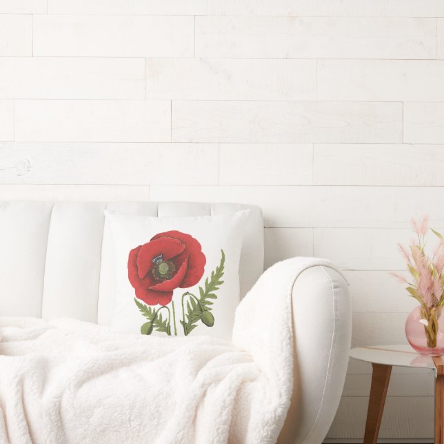Red Poppy Kussen (Bank)