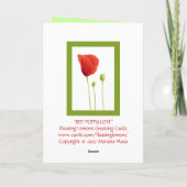 Red Poppy Love Kaart (Achterkant)