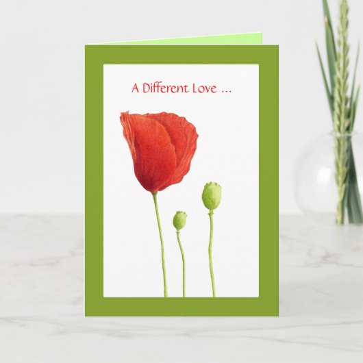 Red Poppy Love Kaart (Voorkant)
