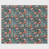 Red Poppy Meadow Cadeaupapier (Vlak)