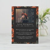 Red Poppy Moody Photo Faire-part funéraire (Debout devant)