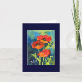 RED POPPY Note-Kaart Kaart