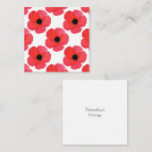 Red Poppy Pattern Notitiekaartje (Voorkant / Achterkant)