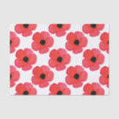 Red Poppy Pattern Tissuepapier (Voorkant)