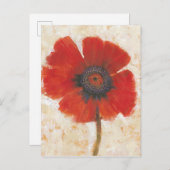 Red Poppy Portrait Briefkaart (Voorkant / Achterkant)