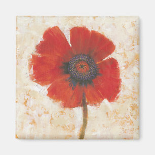 Red Poppy Portrait Magneet
