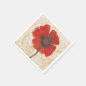 Red Poppy Portrait Servet (Hoek)