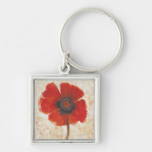 Red Poppy Portrait Sleutelhanger