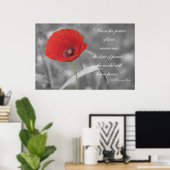 Red Poppy Poster Print (Thuiskantoor)