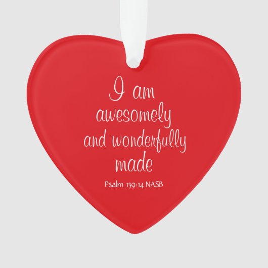 Red Positive Biblical Affirmation Heart (devant)