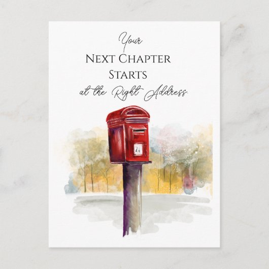 Red Postbox Inspirational Quote Artwork Briefkaart (Voorkant)