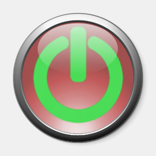 Red Power Button Magnet Magneet