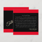 Red Powerful Woman Affirmation Card Bedankkaart (Voorkant / Achterkant)