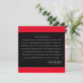 Red Powerful Woman Affirmation Card Bedankkaart (Staand voorkant)